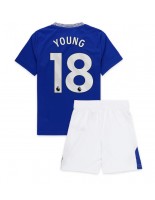 Everton Ashley Young #18 Domácí dres pro děti 2024-25 Krátký Rukáv (+ trenýrky)